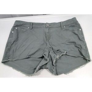 Torrid First At‎ Fit Green Jean Cutoff Shorts Women's Size 18 Plus Size